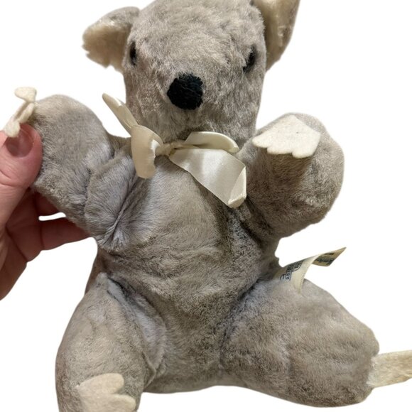 Vtg Knickerbocker Animals Of Distinction Gray Squirrel Plush Toy Posable Tail - Picture 3 of 15